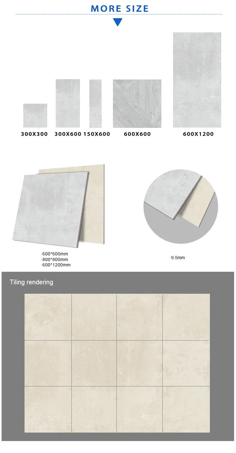 New Product Decor Kitchen Bathroom Living Room Anti-Slip Porcelain Full Body Outdoor Glazed Porcelain Ceramic Floor Wall Tiles Home Matt Floor Tile