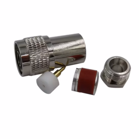 Connecteur à pince mâle coaxial RF de type N pour 5D
